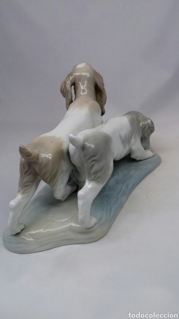 Antig&uuml;edades: Figura pareja peros de caza cocker spaniel - Foto 9