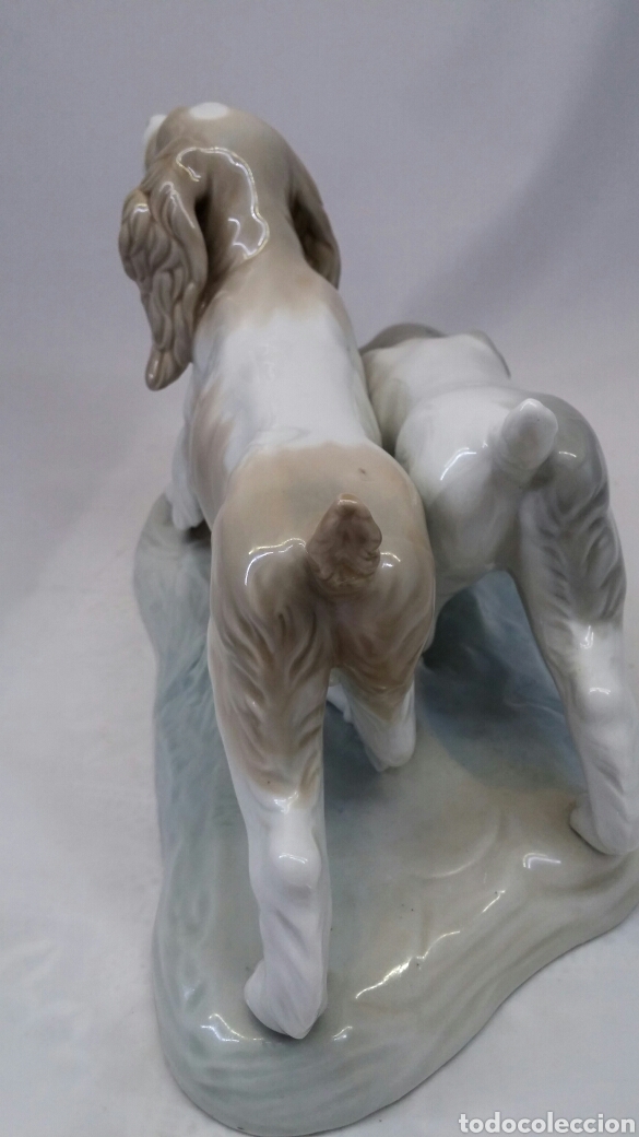 Antig&uuml;edades: Figura pareja peros de caza cocker spaniel - Foto 10