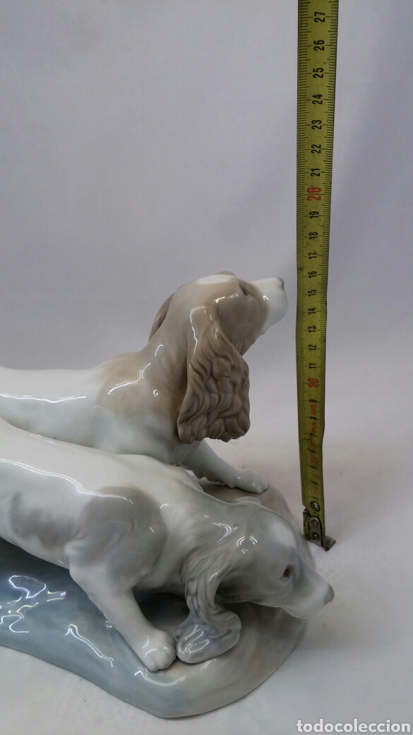 Antig&uuml;edades: Figura pareja peros de caza cocker spaniel - Foto 11