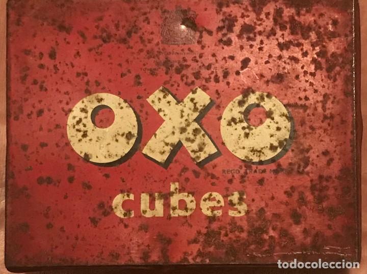 Antig&uuml;edades: caja laton oxo (a&ntilde;o40) ingles - Foto 1