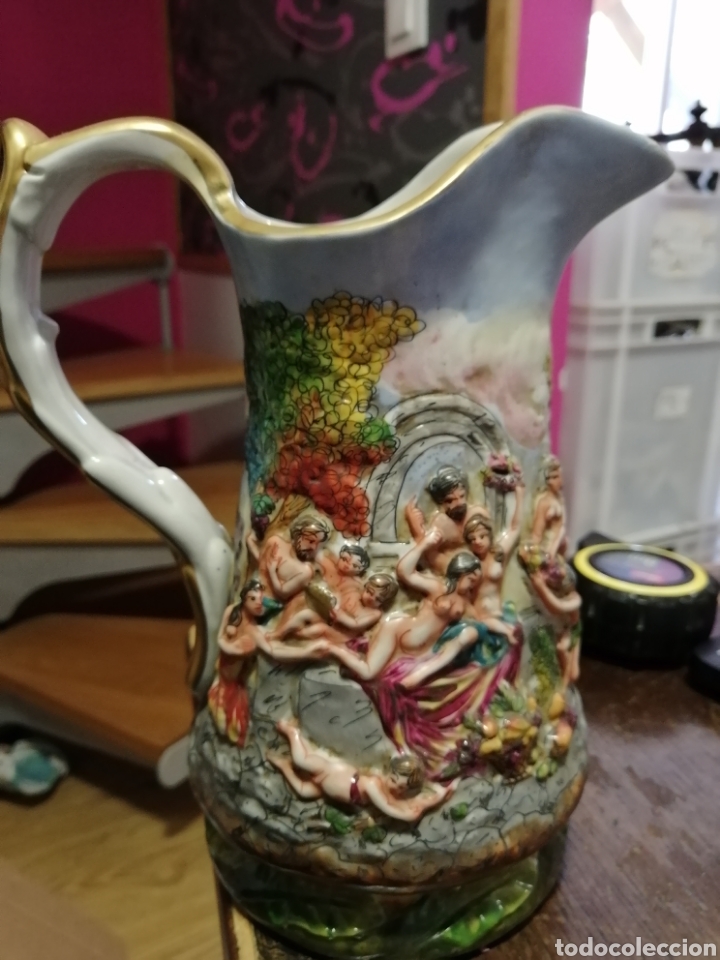 Antig&uuml;edades: Jarra Capodimonte. Bacanal - Foto 2