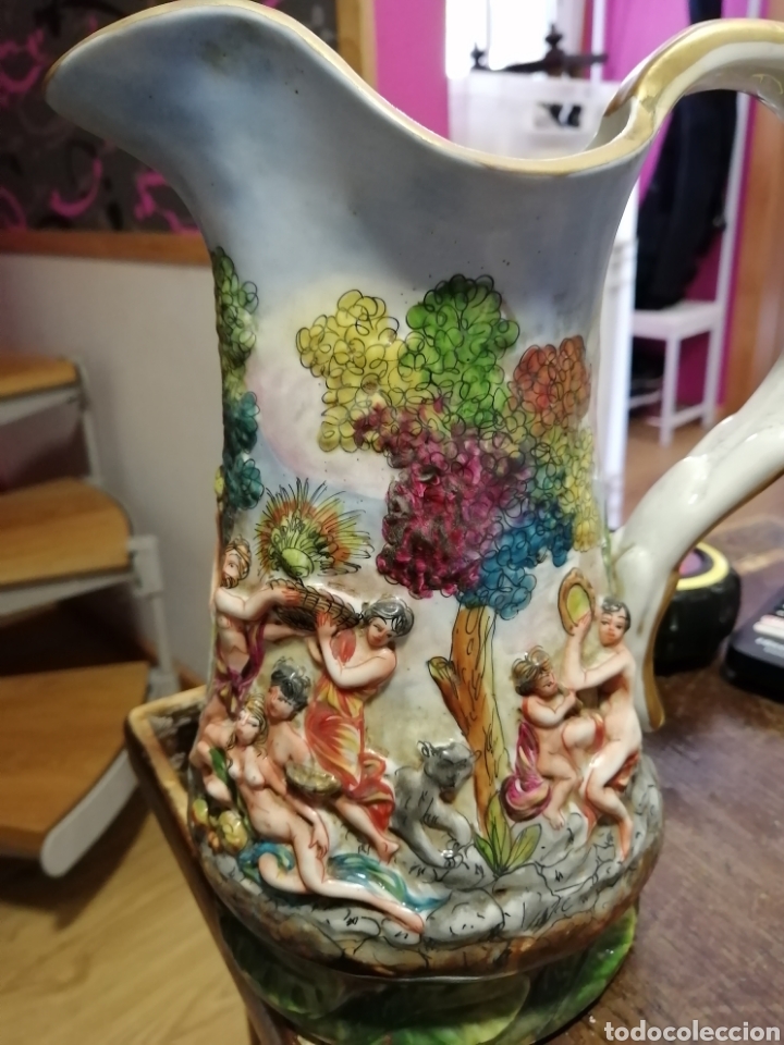 Antig&uuml;edades: Jarra Capodimonte. Bacanal - Foto 4