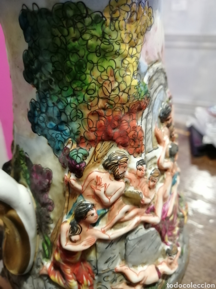 Antig&uuml;edades: Jarra Capodimonte. Bacanal - Foto 5