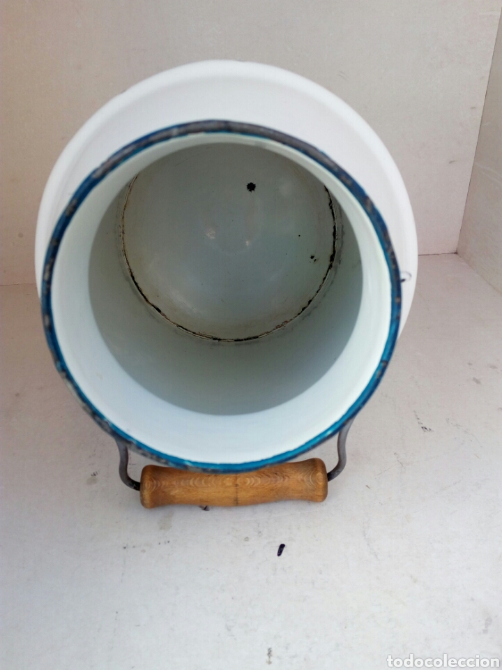 Antig&uuml;edades: Lechera de hierro esmaltada marca SAL(I) - Foto 5