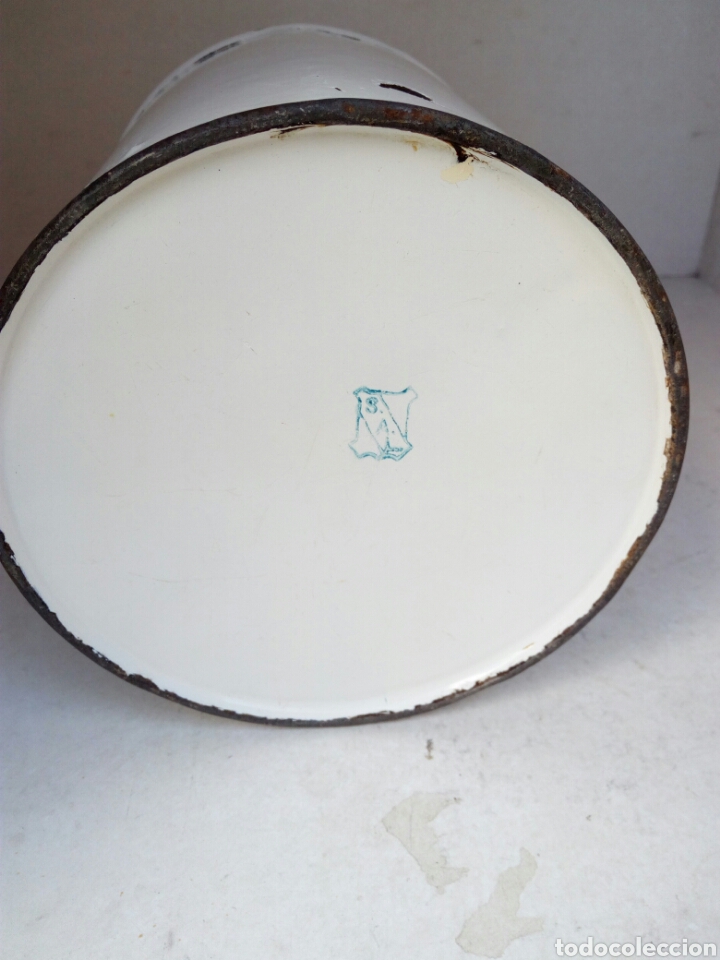 Antig&uuml;edades: Lechera de hierro esmaltada marca SAL(I) - Foto 6