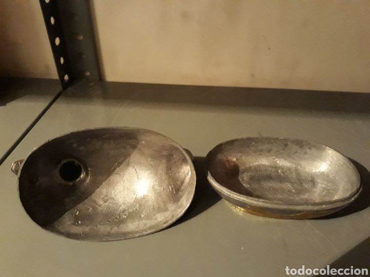 Antig&uuml;edades: Antiguo joyero pato hecho de plomo - Foto 3