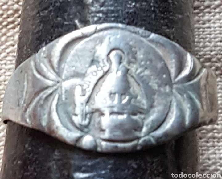 antiguo anillo de la cabeza plata - Compra venta