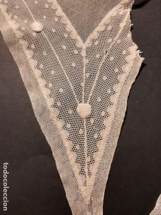 Antig&uuml;edades: Original cuello de tul s. XIX - Foto 2