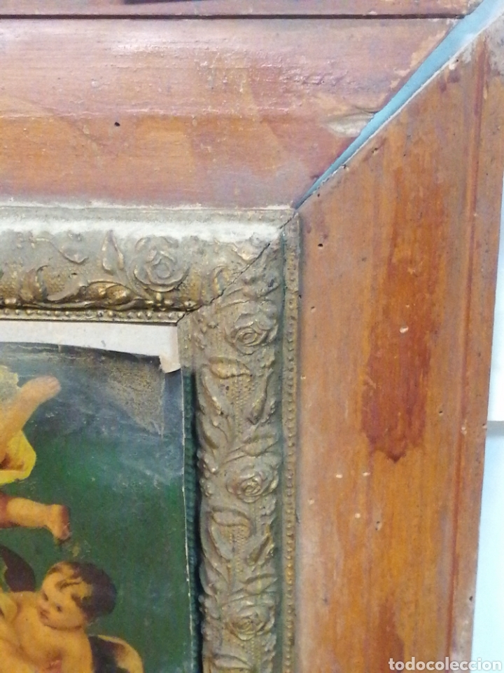 Antig&uuml;edades: Marco y l&aacute;mina de la Virgen - Foto 5