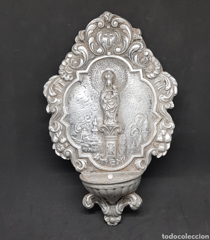 Antig&uuml;edades: Benditera metal - 27 cm - car178 - Foto 1