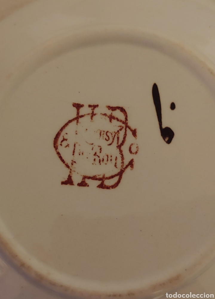 Antig&uuml;edades: Plato de caf&eacute; CHOISY LE ROI. Marca HB y Co - Foto 4