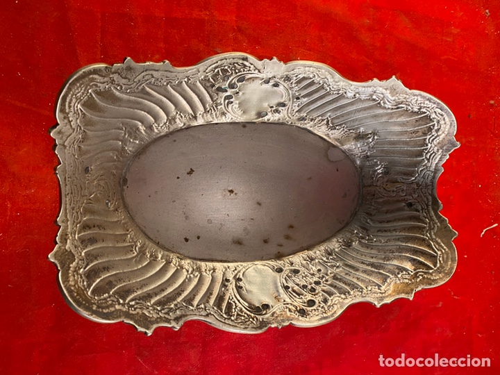 Antig&uuml;edades: Centro Bandeja de metal - Foto 1