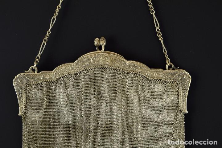 Antig&uuml;edades: Bolso de malla de plata, siglo XIX. - Foto 2