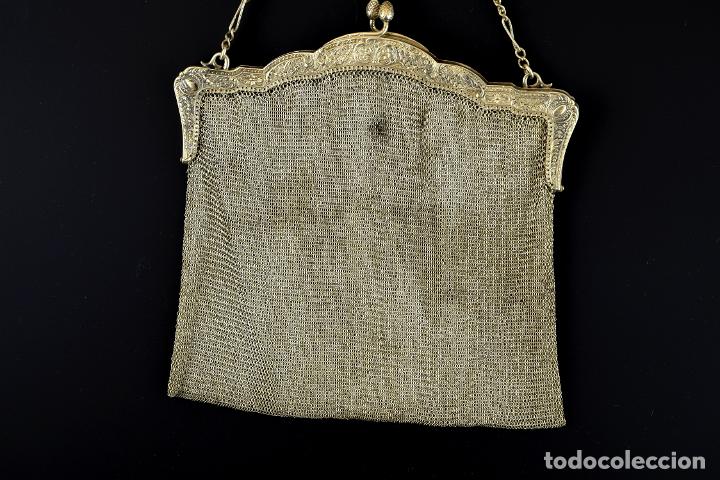 Antig&uuml;edades: Bolso de malla de plata, siglo XIX. - Foto 3