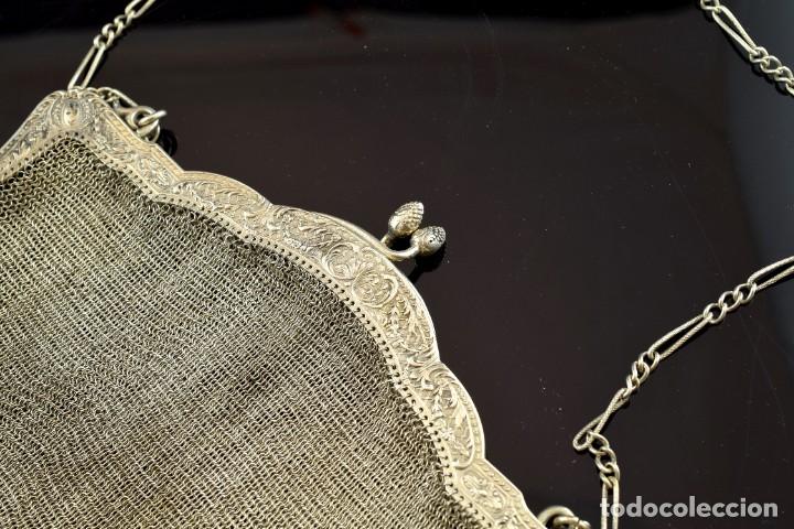 Antig&uuml;edades: Bolso de malla de plata, siglo XIX. - Foto 7