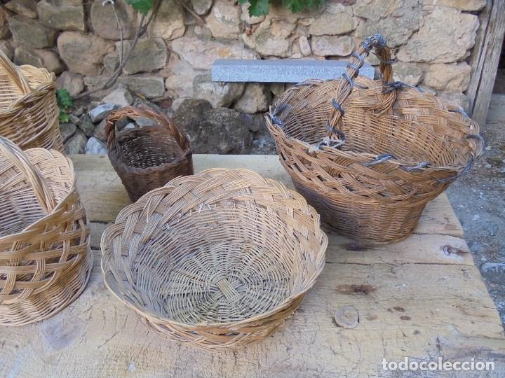 Antig&uuml;edades: LOTE 6 CESTAS DE MIMBRE - CESTOS DE ENEA - Foto 3