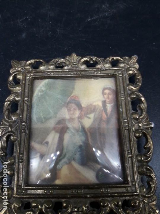 Antig&uuml;edades: Marco con estampa tipo esmalte - Foto 1