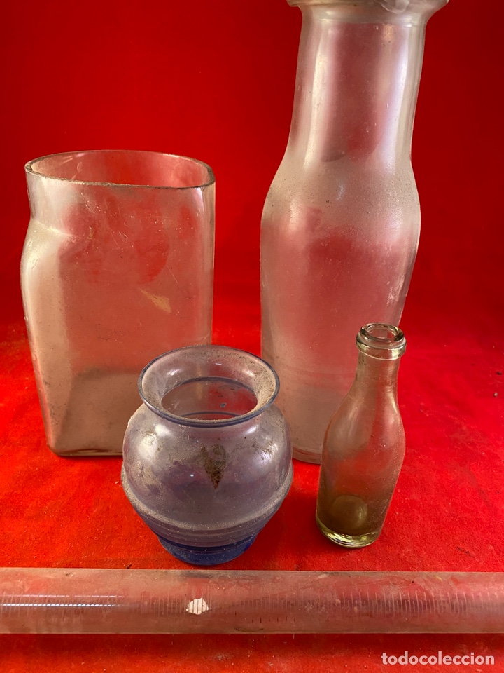 Antig&uuml;edades: Lote de recipientes Cristal - Foto 2