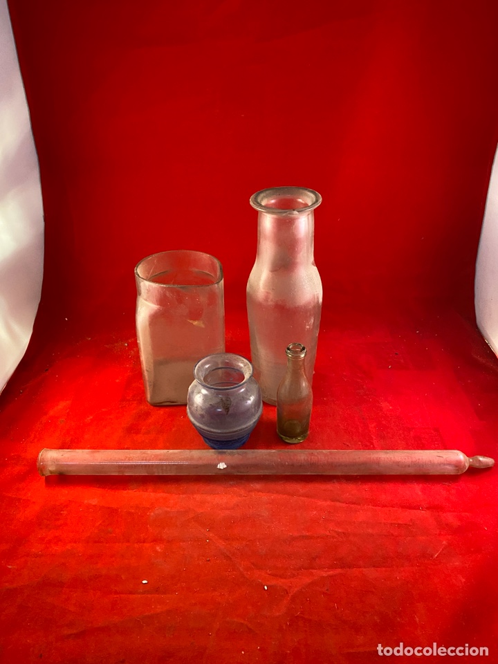 Antig&uuml;edades: Lote de recipientes Cristal - Foto 1
