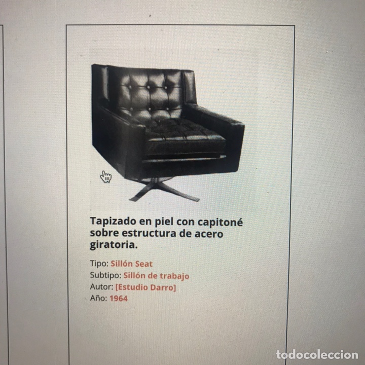 Antig&uuml;edades: SILLON MODELO SEAT ESTUDIO DARRO 1964 - Foto 1
