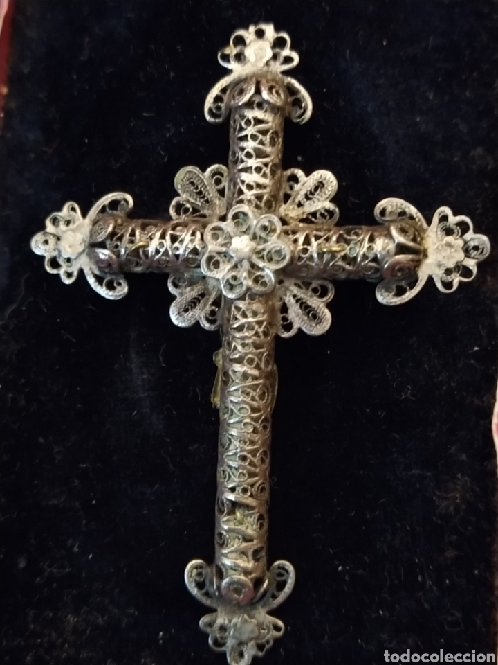 Antig&uuml;edades: Magnifica cruz de plata. - Foto 2