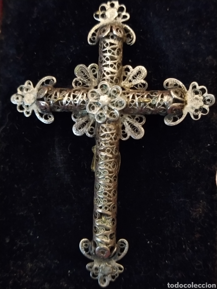Antig&uuml;edades: Magnifica cruz de plata. - Foto 4