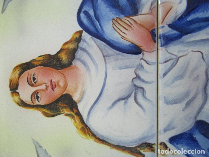 Antig&uuml;edades: Retablo ceramico azulejos (Inmaculada) - Foto 2
