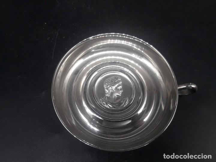 Antig&uuml;edades: Platito metal plateado - Foto 2