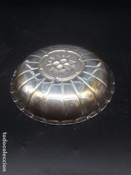 Antig&uuml;edades: Platito metal plateado - Foto 2