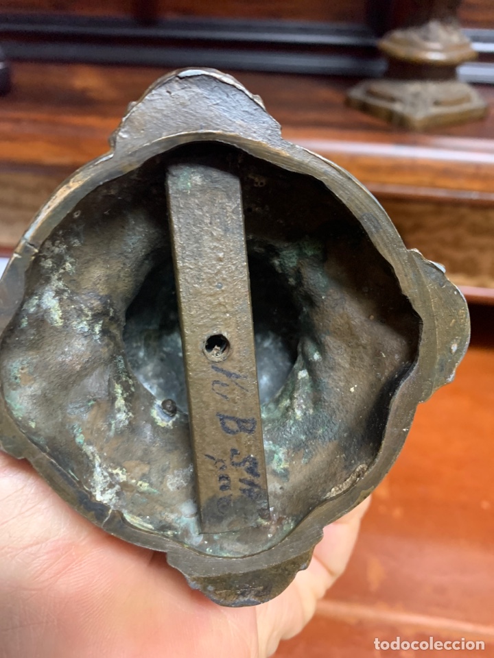 Antig&uuml;edades: antigua pareja de bustos en broce - Foto 3