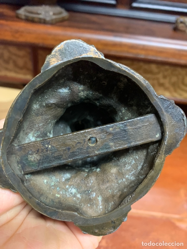 Antig&uuml;edades: antigua pareja de bustos en broce - Foto 4