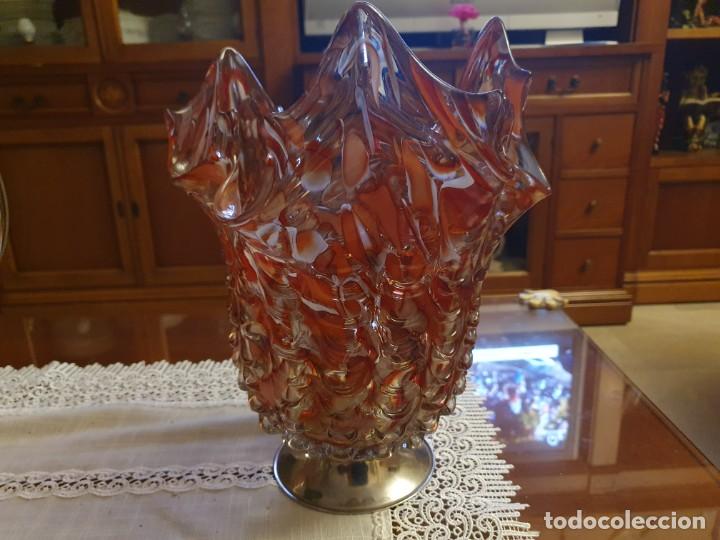 Antig&uuml;edades: Antiguo centro de mesa de cristal - Foto 1