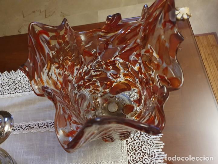 Antig&uuml;edades: Antiguo centro de mesa de cristal - Foto 2