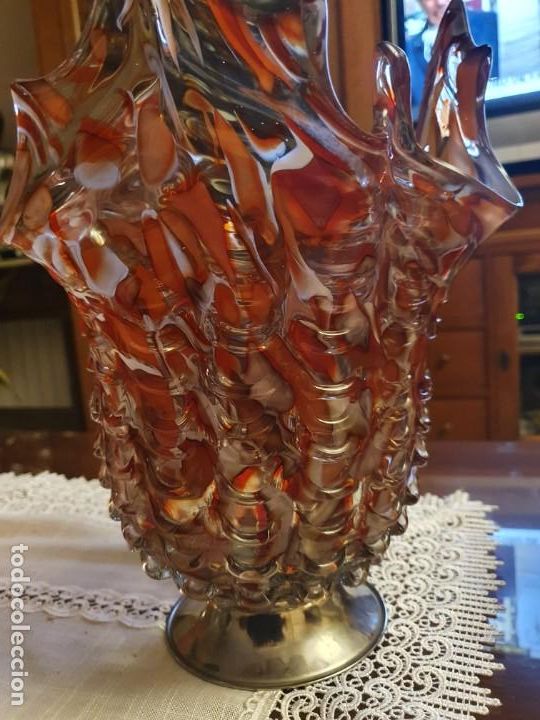 Antig&uuml;edades: Antiguo centro de mesa de cristal - Foto 3