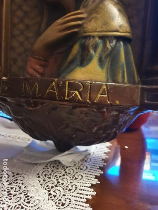 Antig&uuml;edades: Antigua virgen en escayola - Foto 2