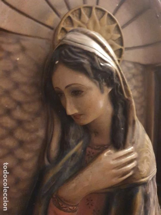 Antig&uuml;edades: Antigua virgen en escayola - Foto 3