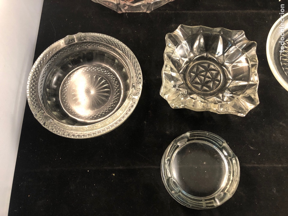 Antig&uuml;edades: Lote de ceniceros cristal - Foto 3