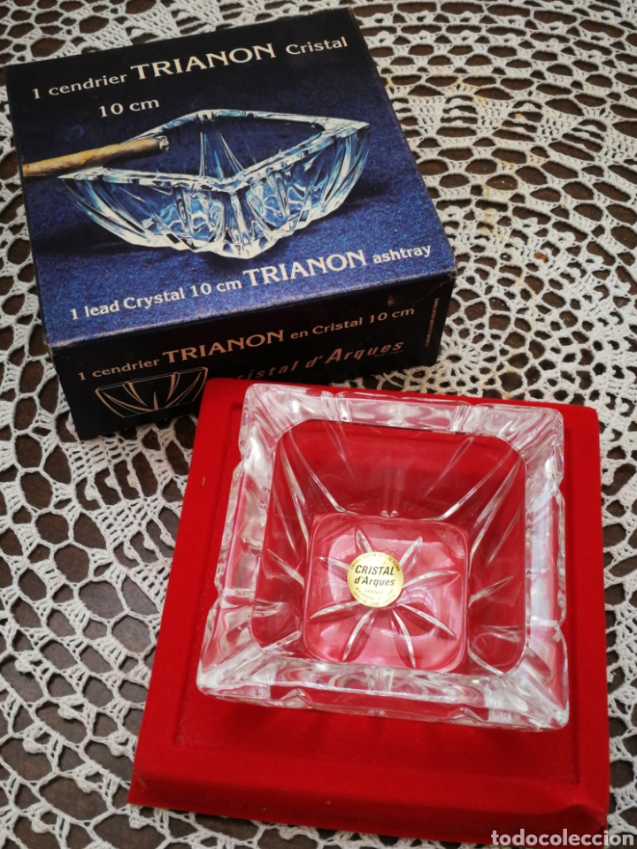 Antiquit&eacute;s: PRECIOSO CENICERO TRIANON DE CRISTAL D'ARQUES, 10X10CM. EN CAJA, SIN USO!.