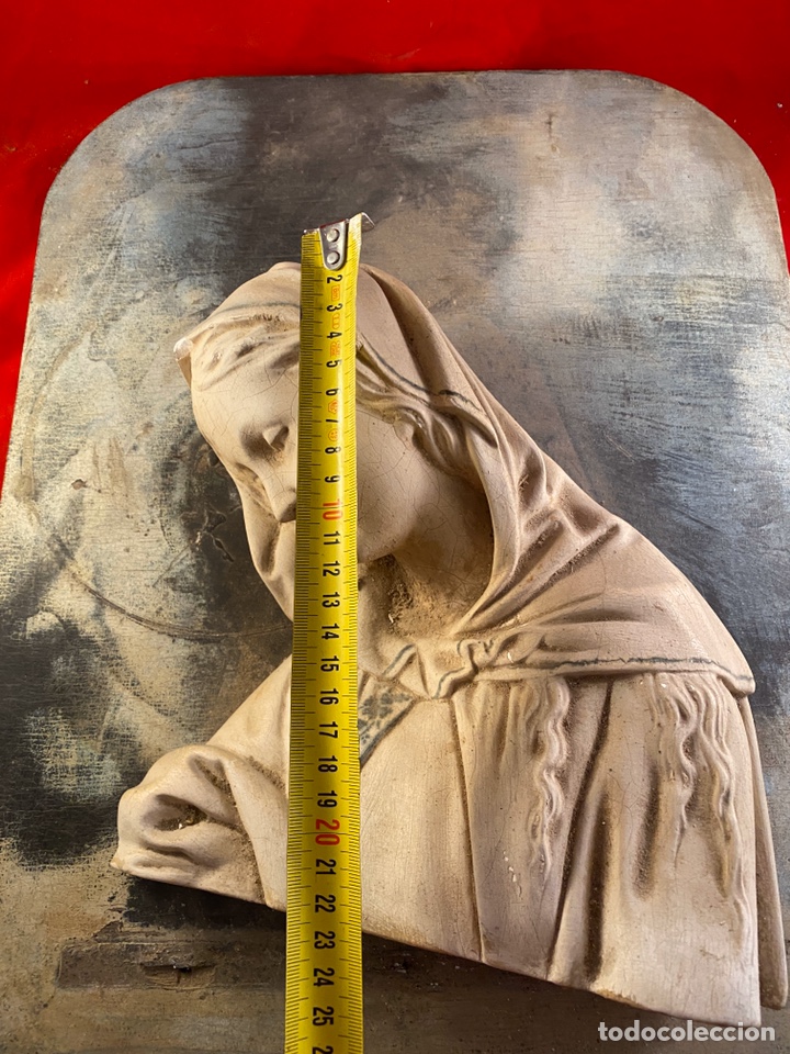 Antig&uuml;edades: Virgen con marco de madera - Foto 3