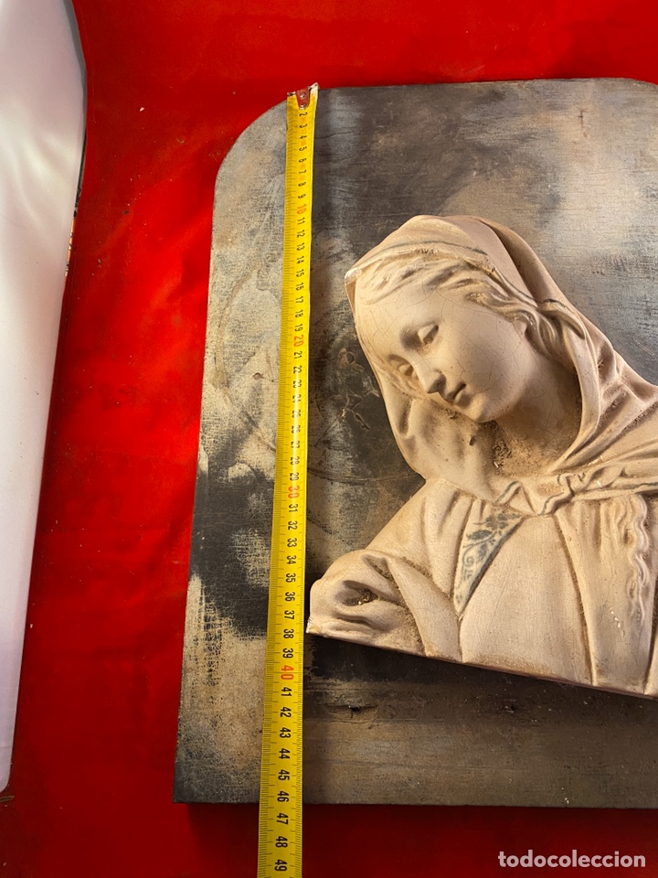 Antig&uuml;edades: Virgen con marco de madera - Foto 4
