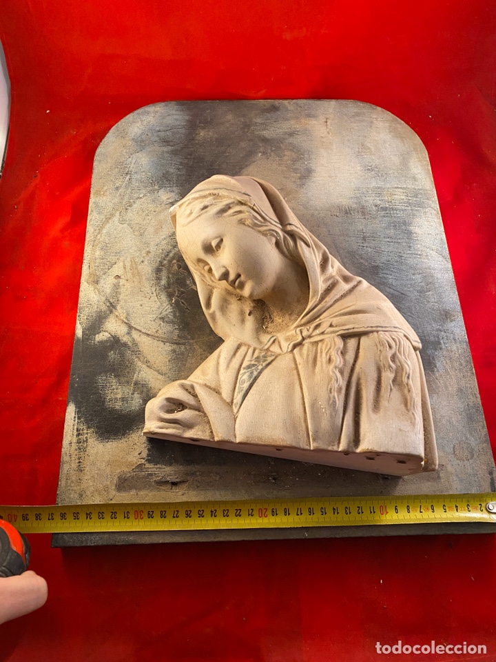 Antig&uuml;edades: Virgen con marco de madera - Foto 5