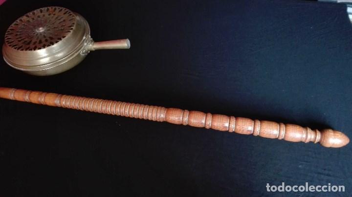 Antig&uuml;edades: ANTIGUO BRASERO CALIENTACAMAS CON MANGO DE MADERA - Foto 19