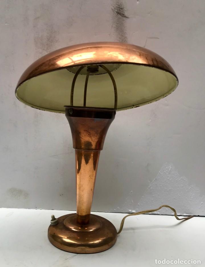 Antig&uuml;edades: LAMPARA ARTDECO EN COBRE 1940 - Foto 2