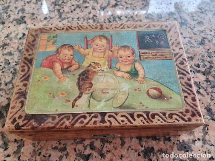 Antig&uuml;edades: Antigua caja de madera - Foto 2