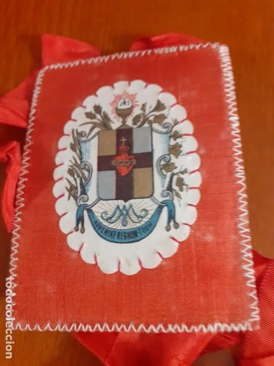 Antig&uuml;edades: Escapulario de tela de finales del XIX. - Foto 2