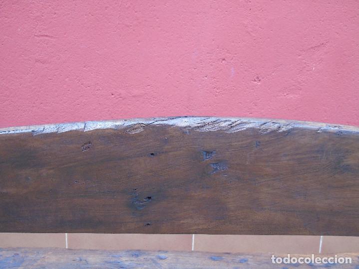 Antig&uuml;edades: ANTIGUO BANCO DE NOGAL. RESTAURADO. - Foto 41