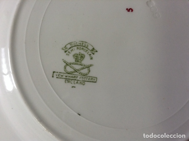 Antig&uuml;edades: Plato antiguo de porcelana inglesa Ducmess - Foto 5