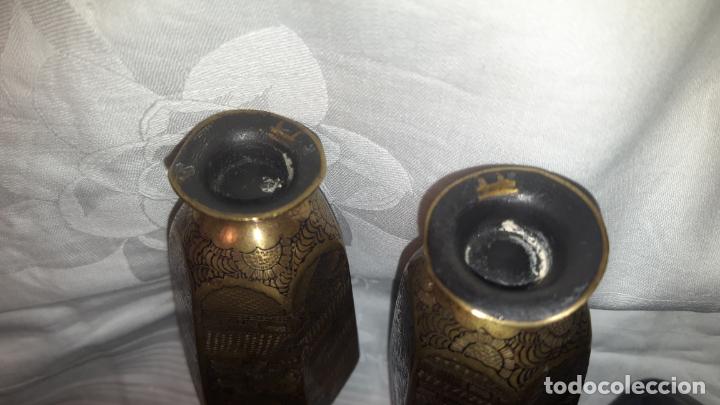 Antig&uuml;edades: Jarrones bronce japoneses peque&ntilde;os - Foto 6