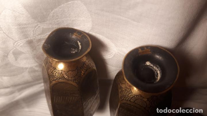 Antig&uuml;edades: Jarrones bronce japoneses peque&ntilde;os - Foto 8