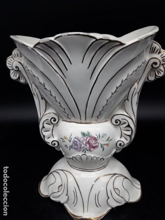 Antig&uuml;edades: Pareja floreros ceramica - Foto 4